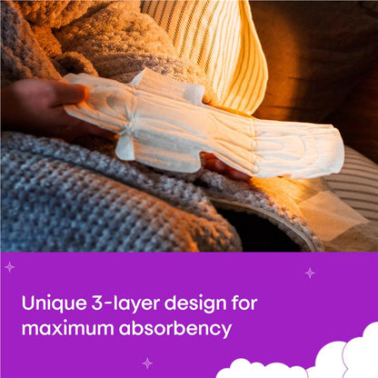 U by Kotex Overnight Ultrathin Pads, 35cm Long, 8-Pads with Secure Wings