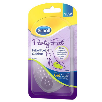 Scholl Party Feet Gel Cushions – Ultra Slim, Invisible Pain Relief, 1 Pair