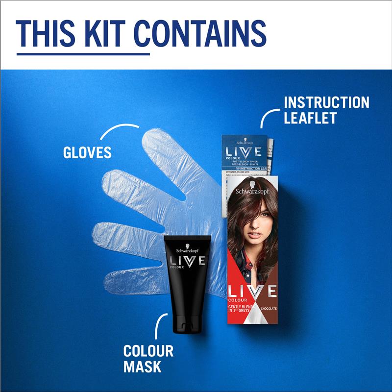 Schwarzkopf LIVE Colour Chocolate - Semi-Permanent Hair Color, 75ml