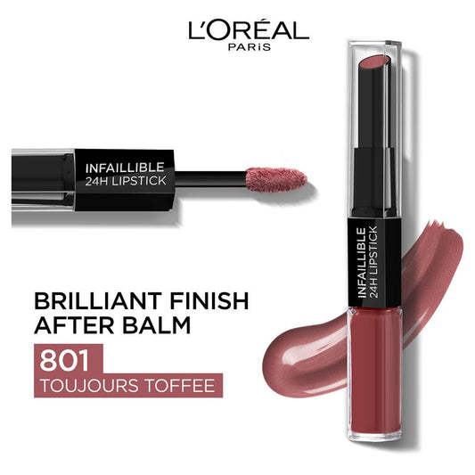 L'Oreal Paris Infallible Lipstick 801 Toujours Toffee Nu Nudes Collection – view 2