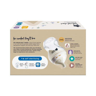 Tommee Tippee Natural Start 260ml PP Bottles for Boys - 3 Pack