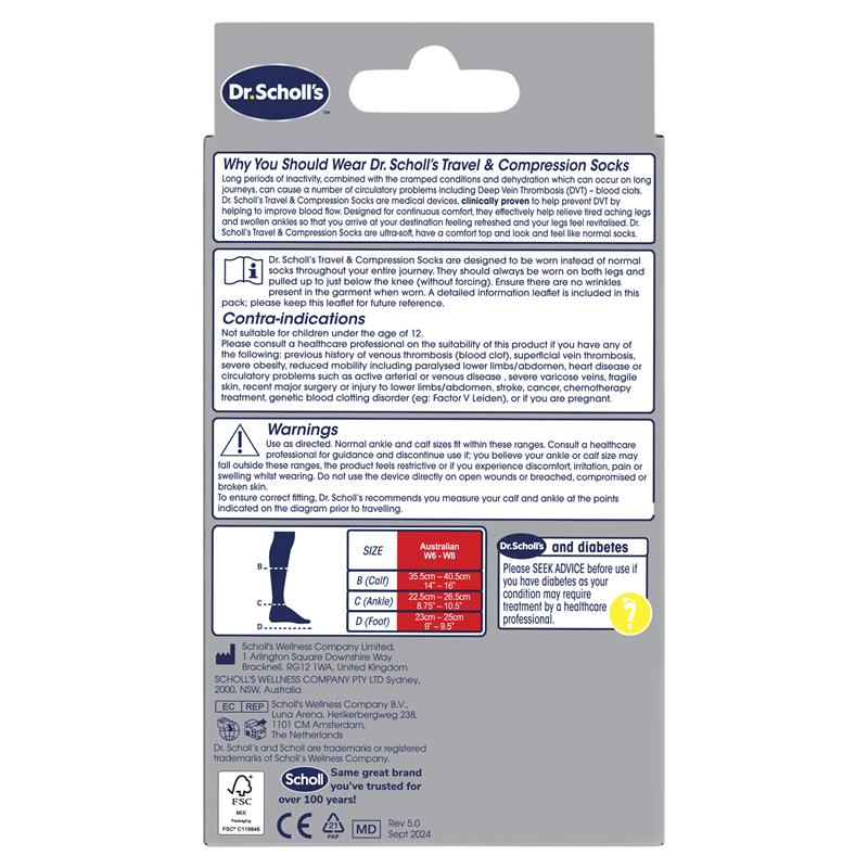 Dr Scholl's Travel and Compression Socks Natural Small - Comfort for Every Journey