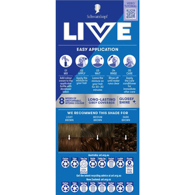 Schwarzkopf Live Colour Permanent 4.45 Rich Chocolate - Luxurious Hair Colour