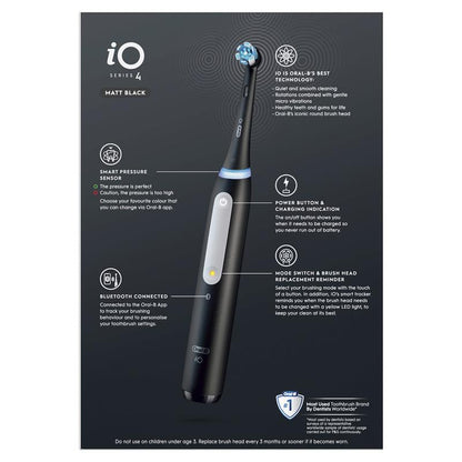 Oral-B iO 4 Series Electric Toothbrush - Black (1 Count)