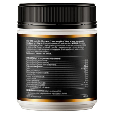 GO Healthy Magnesium Powder - New Zealand Blackcurrant 250g