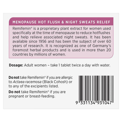 Remifemin Actaea racemosa Menopause Relief Tablets - 100