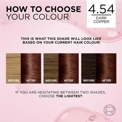 L'Oreal Excellence Crème 4.54 Dark Copper - 100% Grey Coverage