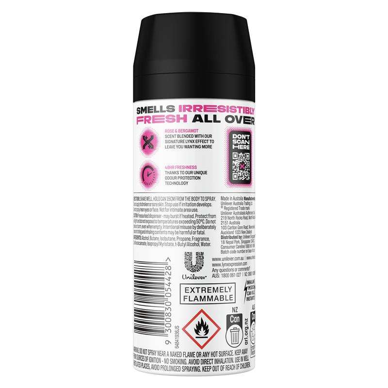 LYNX Anarchy For Her Deodorant Body Spray 165ml - 48hr Odor Protection