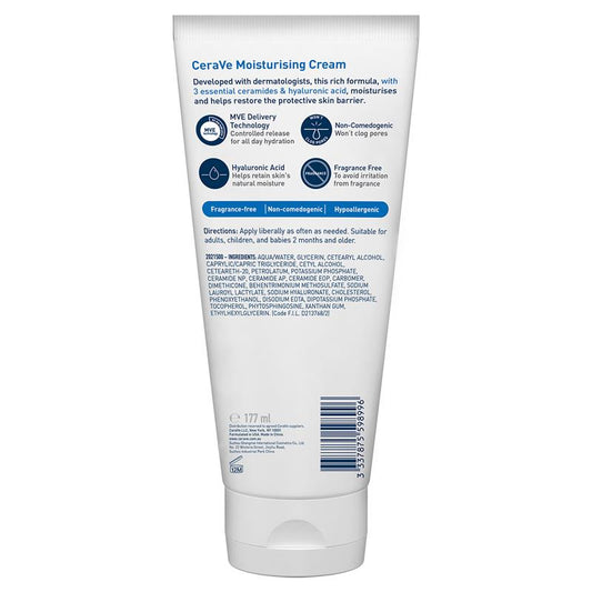 CeraVe Moisturising Cream 170g - Rich Hydration for Dry Skin - Auzzi Store