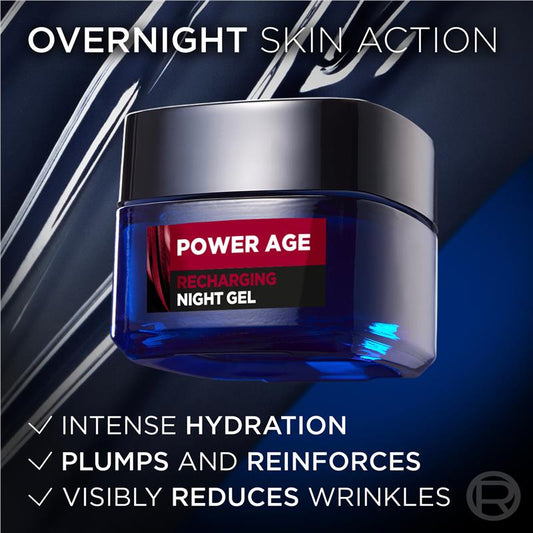 L'Oreal Men Expert Power Age Night Gel - 50ml – view 2 - Auzzistore