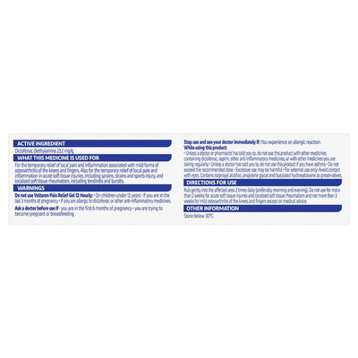 Voltaren Pain Relief Gel 12 Hourly - 30g