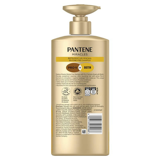 Pantene Miracles Biotin Daily Moisture Renew Shampoo 650ml - Silicone-Free – view 2