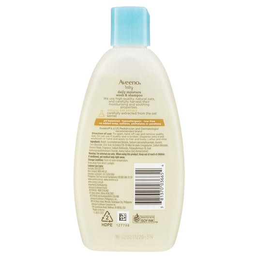 Aveeno Baby Daily Moisture Lightly Scented Wash & Shampoo - 236mL-Auzzi Store