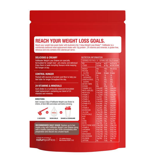 Naturopathica Fatblaster Weight Loss Shake - Chocolate (465g) – view 2