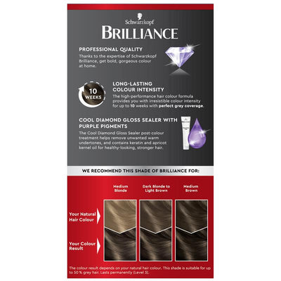 Schwarzkopf Brilliance Cool Browns 73 Frosty Brown - Permanent Hair Colour
