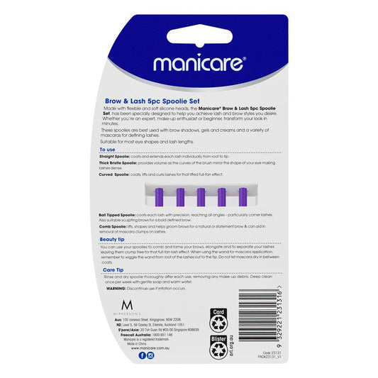 Manicare Brow & Lash Spoolie Set - 5pc for Perfect Brows and Lashes – view 2