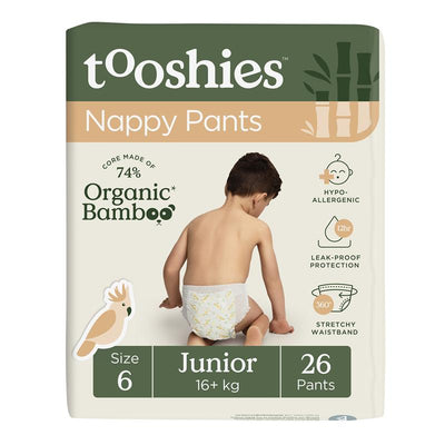 Tooshies Eco Nappy Pants Size 6 Junior 16kg+ 26 Pack