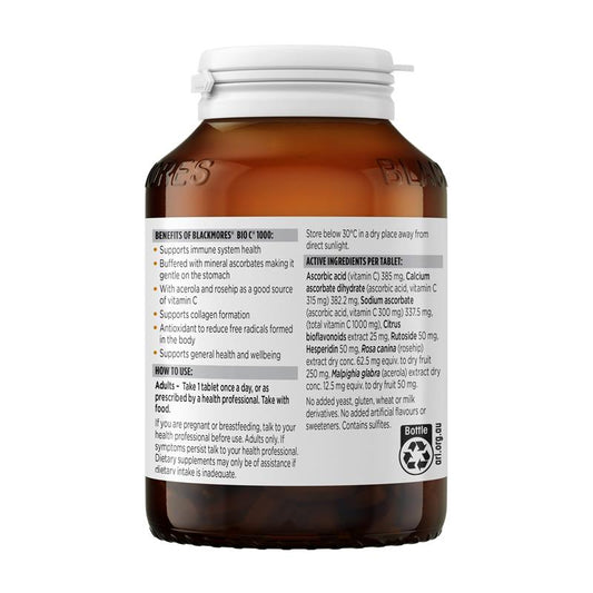 Blackmores Bio C 1000 Vitamin C with Bioflavonoids, 150 Tablets – view 2 - Auzzistore