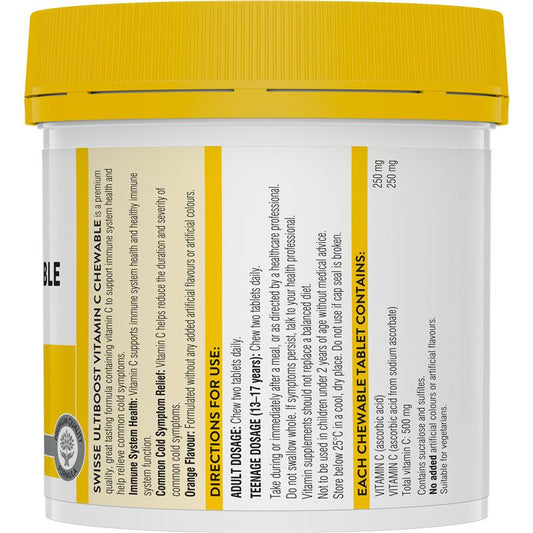 Swisse Ultiboost Vitamin C 500mg Chewable Tablets - 310 Count – view 2