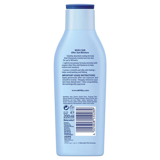 NIVEA Sun Moisturising After Sun Lotion with Aloe Vera 200ml-Auzzi Store