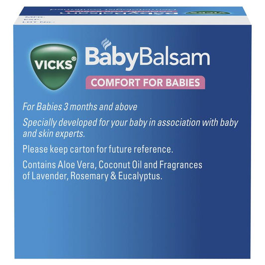 Vicks Baby Balsam Decongestant Chest Rub - 50g-Auzzi Store