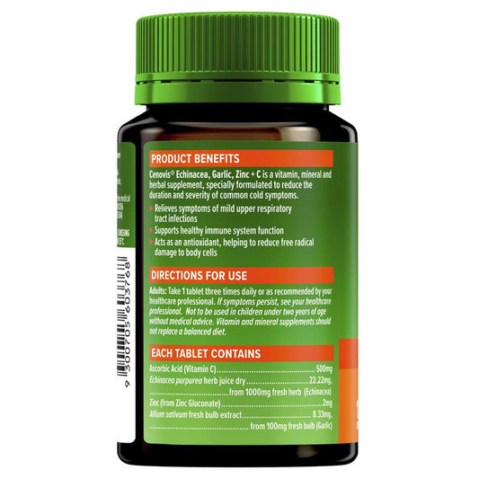 Cenovis Echinacea Garlic Zinc & C Tablets - Immune Support, 125 – view 2