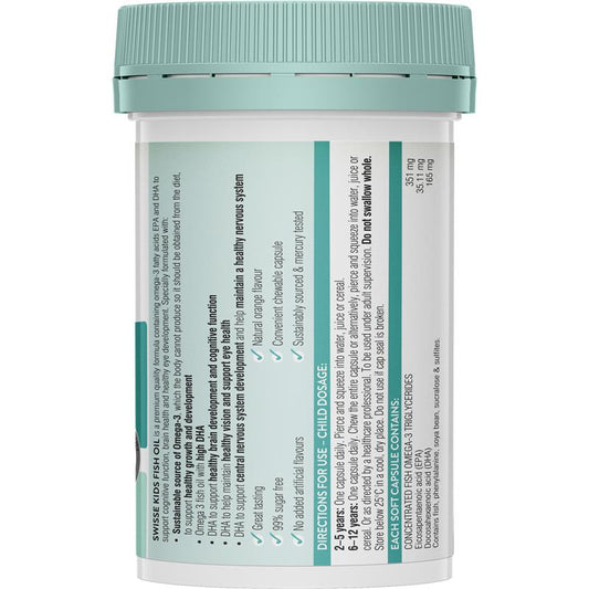 Swisse Kids Omega-3 Fish Oil, EPA & DHA, 60 Sugar-Free Capsules – view 2