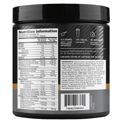 Optimum Nutrition Performance Preworkout Kiwi Strawberry - 285g