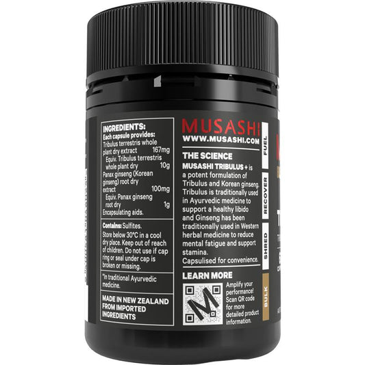 Musashi Tribulus + High Potency Libido Enhancement - 60 Capsules - Auzzi Store