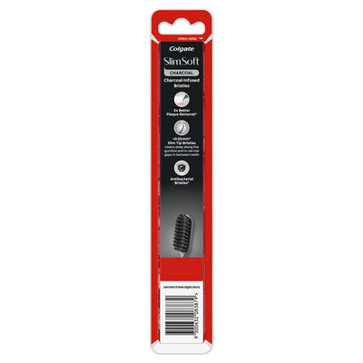 Colgate SlimSoft Charcoal Toothbrush - Soft with Charcoal Infused Bristles