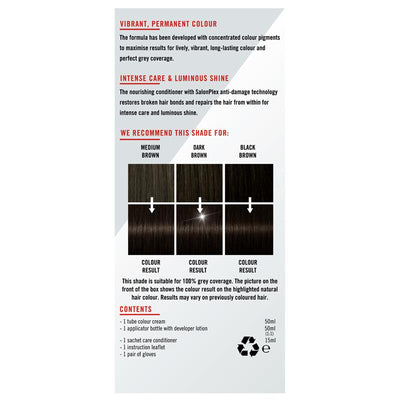 Schwarzkopf Live Colour Permanent Medium Brown Hair Dye - 50ml