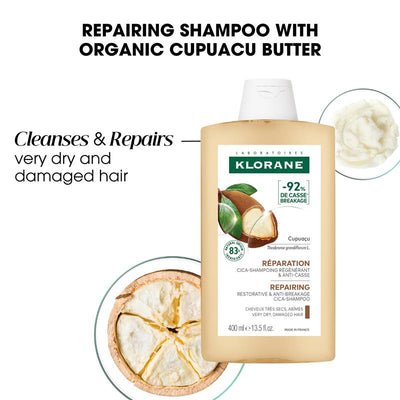 Klorane Shampoo with Organic Cupuacu 400ml - Nourishing Hair Care