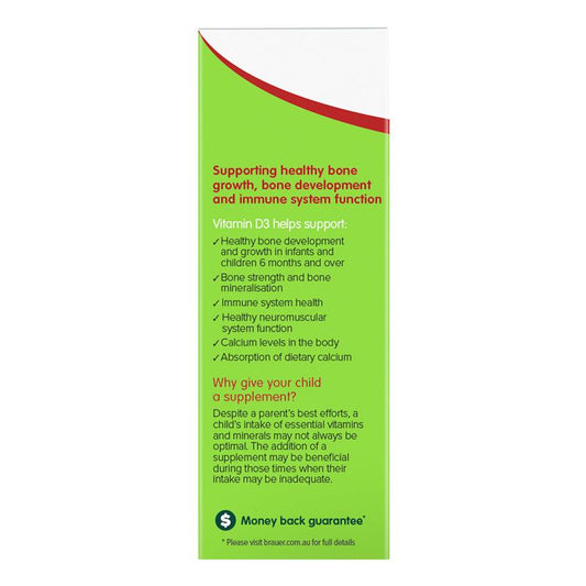 Brauer Kids Liquid Vitamin D 400IU 10ml - Essential for Bone Health – view 2
