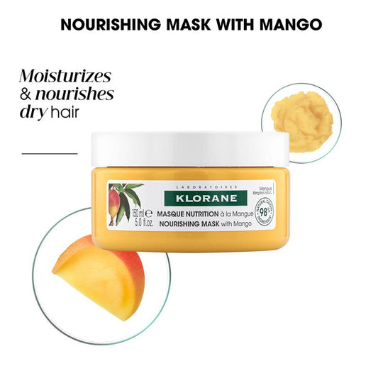 Klorane Nourishing Mango Butter Mask 150ml - Deep Hydration for Dry Hair - Auzzi Store