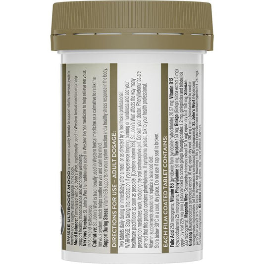 Swisse Ultiboost Mood with St. John's Wort & B Vitamins - 50 Tablets – view 2
