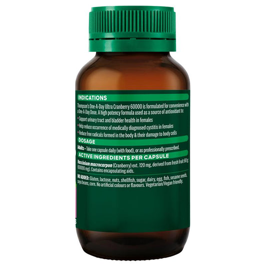 Thompson's Cranberry One-A-Day 60 Capsules – UTI & Bladder Support – view 2