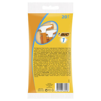 Bic 1 Disposable Razors Sensitive 20 Pack - Reliable Shaving Solution