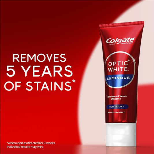 Colgate Optic White Luminous High Impact Teeth Whitening Toothpaste 85g-Auzzi Store