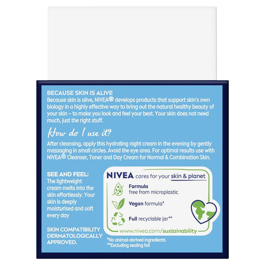 NIVEA Daily Essentials Hydrating Face Moisturiser Night 50ml - Regenerate & Refresh-Auzzi Store