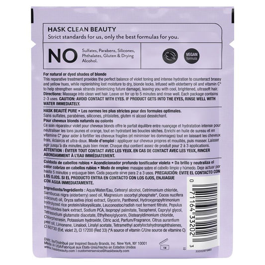 Hask Blonde Care Purple Deep Conditioner 50g Sachet – view 2