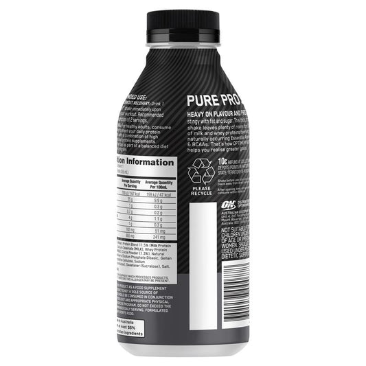 Optimum Nutrition Pure Pro 35 Chocolate 355ml - Delicious Protein Shake – view 2