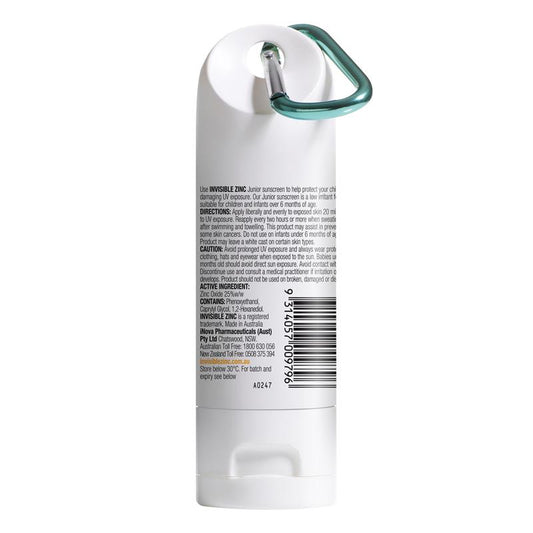 Invisible Zinc SPF 50+ Junior Clip-On Sunscreen 60g - Natural Protection for Kids-Auzzi Store