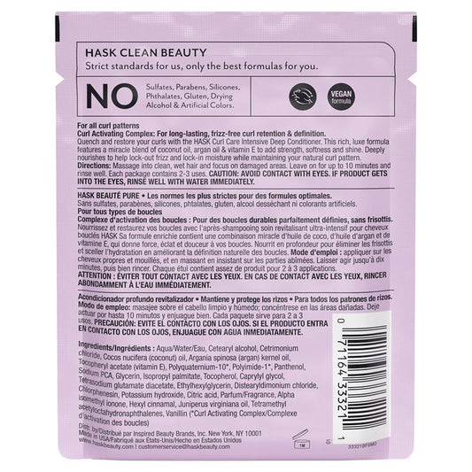 Hask Curl Care Intensive Deep Conditioner Packet 50g - Hydrate & Protect Curls – view 2