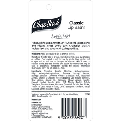 Chapstick Classic Lip Balm with SPF 15 - 4.2g