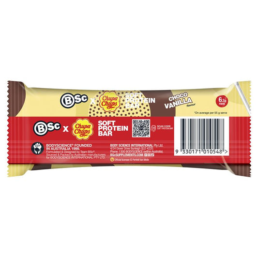 BSc x Chupa Chups Soft Protein Bar - Choco Vanilla (55g) - Auzzistore