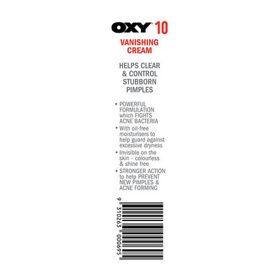 OXY 10 Vanishing Cream 25g - Acne Treatment Solution