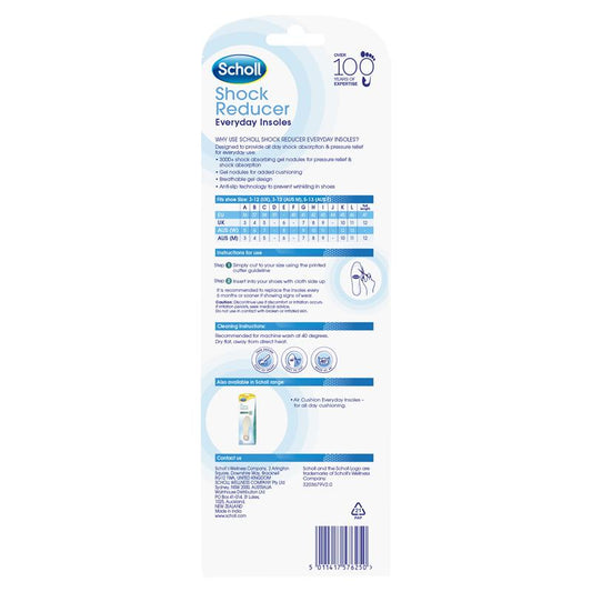 Scholl Shock Reducer Daily Insole - Ultimate Comfort & Support - Auzzi Store