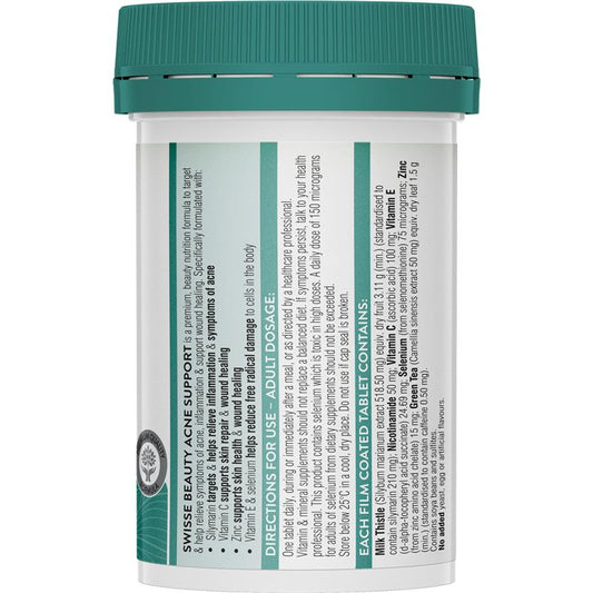 Swisse Beauty Acne Support 60 Tablets - Clear Skin Formula – view 2