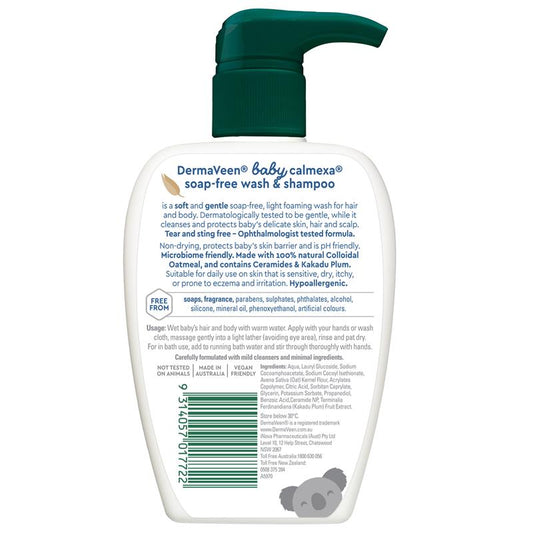 DermaVeen Baby Calmexa Soap-Free Wash & Shampoo 250ml - Gentle Cleansing for Delicate Skin – view 2