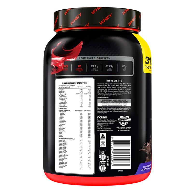 Vital Strength Launch Whey Protein - Chocolate Flavor (1kg)-Auzzi Store